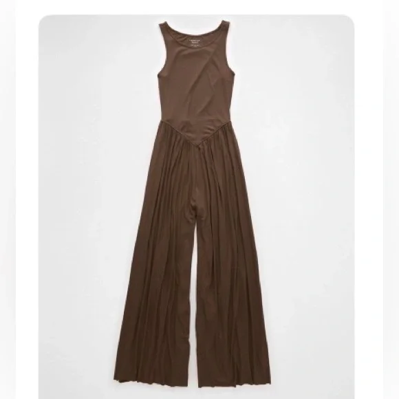 American Eagle Outfitters Brown Sleeveless Jumpsuit - Picture 1 of 1